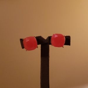 Hot pink stud earrings